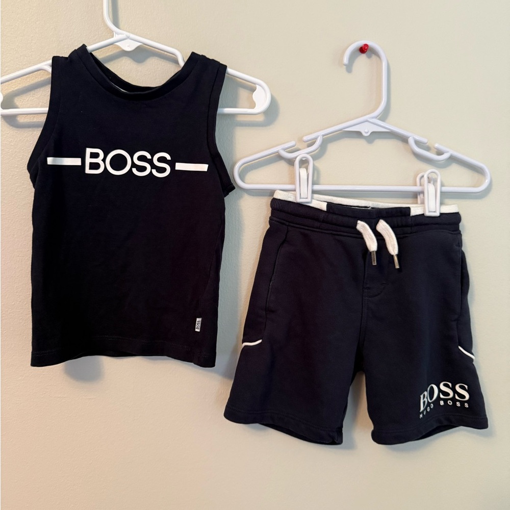 Boss Sleeveless Tank Top with Matching Shorts